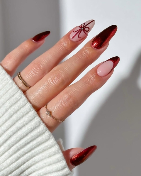 Everything is better when wrapped up in a bow—even your nails! From dazzling metallic ribbons to gentle cream-colored ties, a dainty bow is the perfect way to top off an accent nail (or every nail, for that matter).