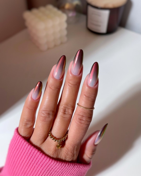 Few shades are as timeless as burgundy when it comes to fall and winter nail colors. This season, you can amplify its impact with a chrome effect, too. Scroll through 25 burgundy chrome nail looks for inspiration here.