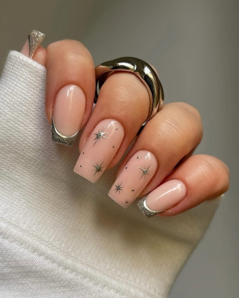 French manicures are a great option for a neutral nail look that goes with everything. For something a little more fun, but still sleek, try a glitter French manicure. Here, 15 gorgeous variations.