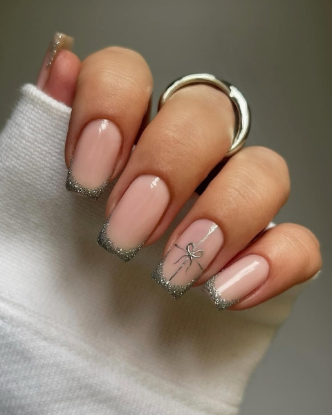 French manicures are a great option for a neutral nail look that goes with everything. For something a little more fun, but still sleek, try a glitter French manicure. Here, 15 gorgeous variations.