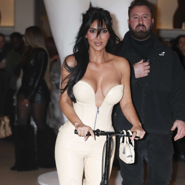 Kim Kardashian debuted new bangs at the opening of SKIMs store in New York City on Thursday, December 12.