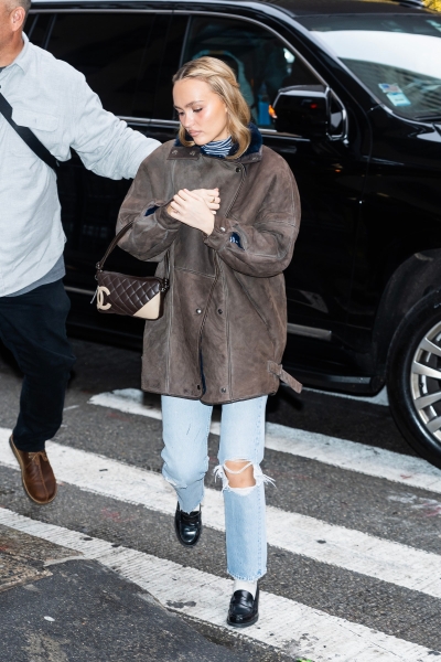 Lily-Rose Depp’s Day-To-Night Dressing Tip? Keep the Coat, Lose Your Pants