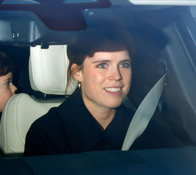 Meghan Markle and Princess Eugenie both wore the Sophie Lis Fallen Star Hoop Earrings, which symbolizes "good luck, good health, faith, success and protection."