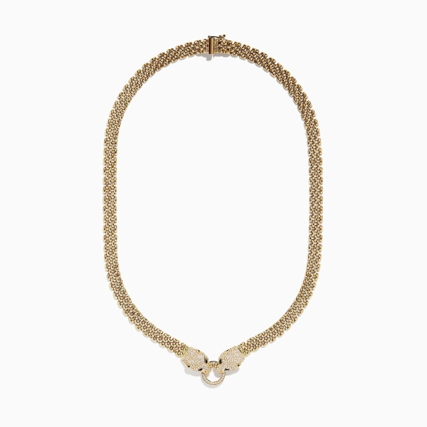 Taylor Swift wore Effy Jewelry's $10,995 14k gold panther necklace while accepting 10 awards at the 2024 Billboard Music Awards—see the necklace here.