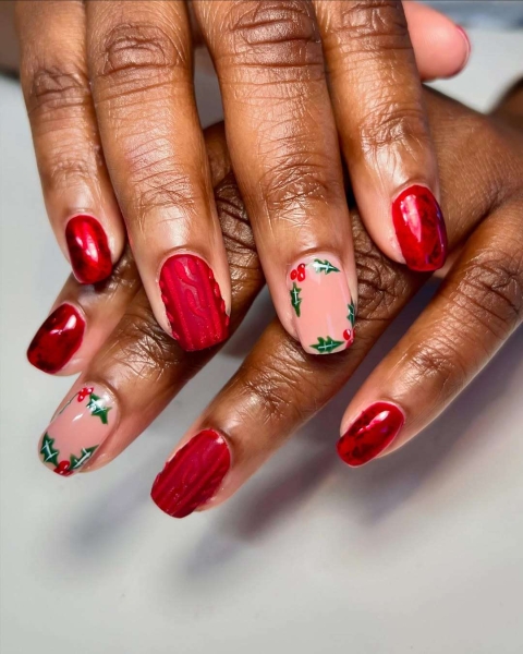 Winter is the time for getting cozy, from your head to your toes. Cozy sweater-inspired nail designs fit the bill. But just as there are many sweaters designs on the racks, there are also many sweater designs in the nail salon. Browse 20 options, here.