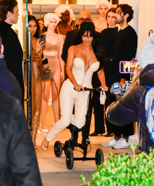 You’ll Never Catch Kim Kardashian Without Heels (Or on Her Knee Scooter)