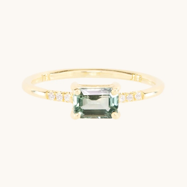 A myriad of brands have released east-west rings over the past few years, with oval, emerald, and marquise cuts dominating the market. If you want to join Zendaya's trend, here are some options for a proposal or just a really nice gift to yourself.