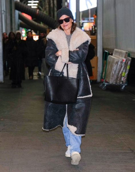 Katie Holmes Delves Into Her Winter Coat Collection and Selects a Favorite