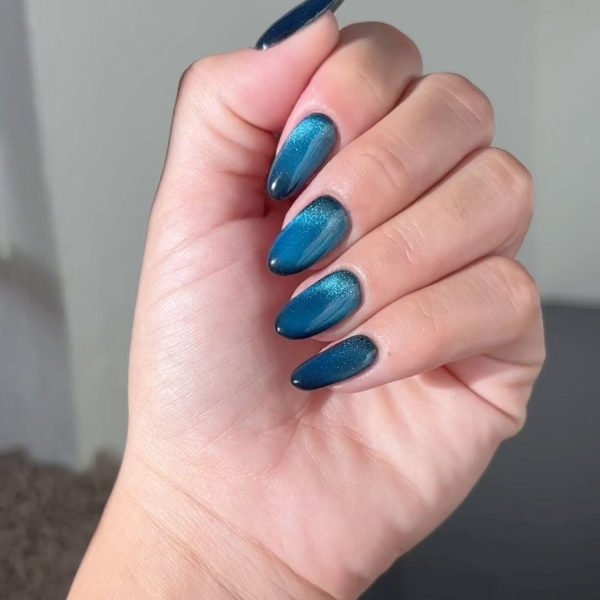 Professional manicurists suspect metallic accents, animal print, and shades of blue to be wildly popular in January. Here, explore their favorite January nail looks.