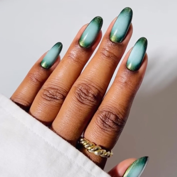 Professional manicurists suspect metallic accents, animal print, and shades of blue to be wildly popular in January. Here, explore their favorite January nail looks.