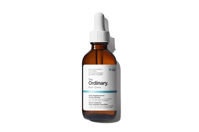 Shoppers say The Ordinary’s Multi-Peptide Serum for Hair Density reduces shedding, grows strands, and increases thickness. Shop it on Amazon for $23.