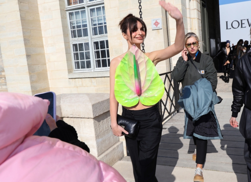 The Best Loewe Looks in Street Style, From Logo Knits to Anthurium Tops