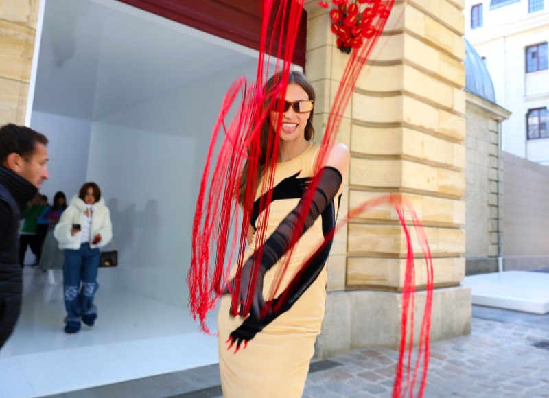 The Best Loewe Looks in Street Style, From Logo Knits to Anthurium Tops