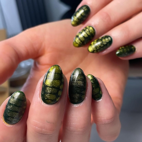 The Lunar New Year is celebrating the Year of the Snake, and we found the coolest serpent themed nail ideas that symbolize transformation and strength.