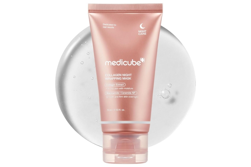 The Medicube Collagen Overnight Wrapping Peel Off Facial Mask smooths lines and wrinkles while you sleep, according to a beauty writer. Shop it for $19 at Amazon to rejuvenate wrinkled skin.