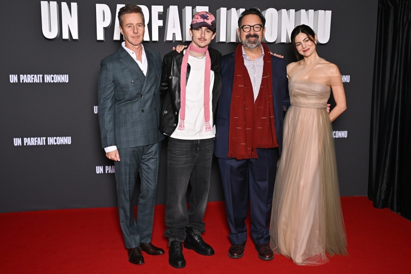 Timothée Chalamet and Monica Barbaro Do Polar Opposite Red Carpet Style